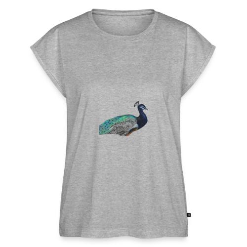 peacock half - Women's Premium Roll Up Sleeve T-Shirt