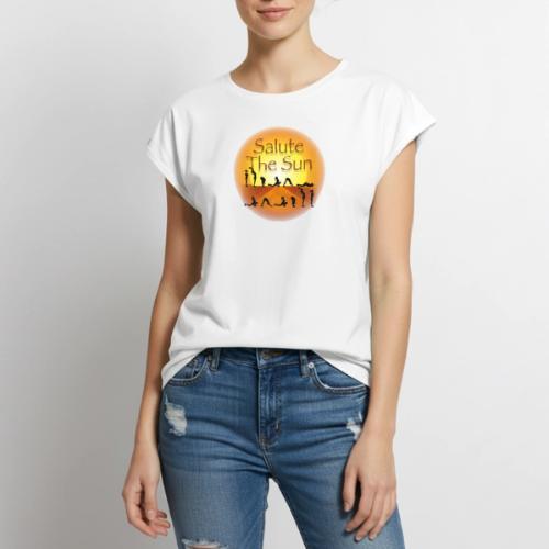 Salute the Sun - Women's Premium Roll Up Sleeve T-Shirt