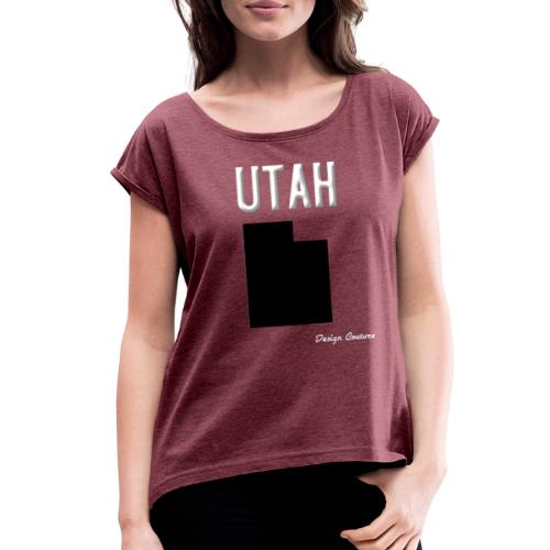 UTAH WHITE - Women's Roll Cuff T-Shirt
