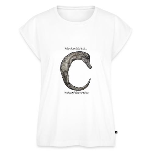 croc with text - Women's Premium Roll Up Sleeve T-Shirt