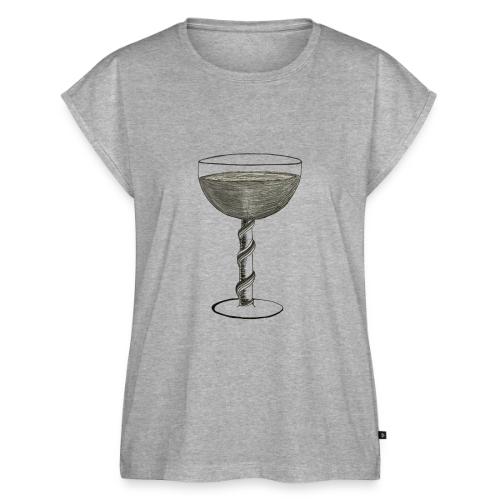 Wine glass - Women's Premium Roll Up Sleeve T-Shirt
