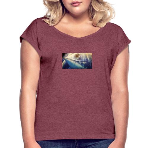 Fish Camper Mug - Women's Roll Cuff T-Shirt