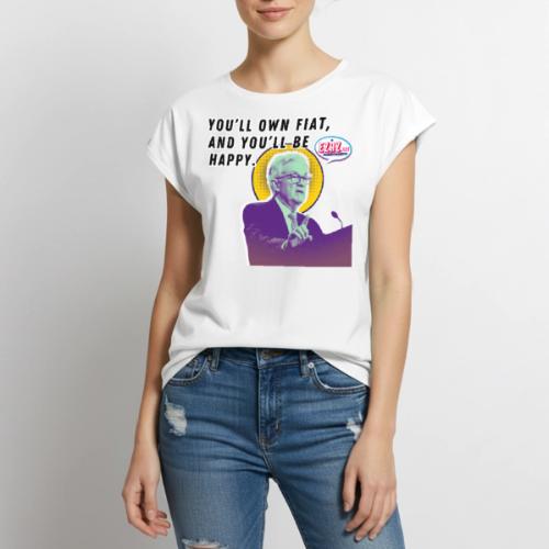 Jerome Powell: Fiat Currency - Women's Premium Roll Up Sleeve T-Shirt