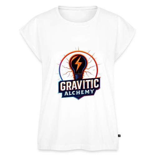 Gravitic Alchemy Logo - Women's Premium Roll Up Sleeve T-Shirt
