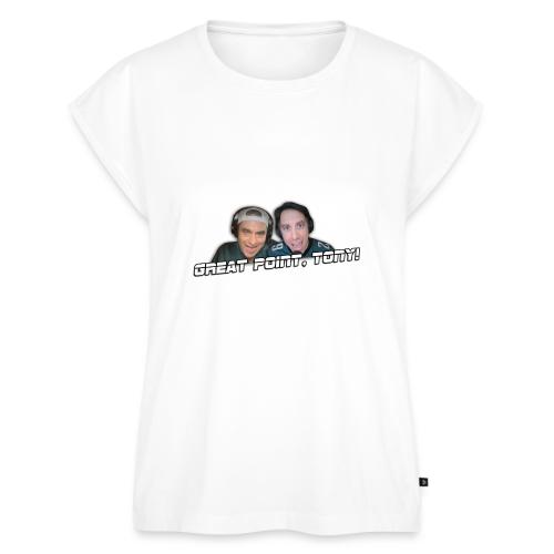 GREAT POINT, TONY! (with Fusco Show back) - Women's Premium Roll Up Sleeve T-Shirt