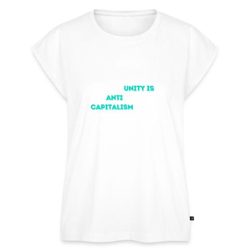 Community is the antithesis of capitalism - Women's Premium Roll Up Sleeve T-Shirt