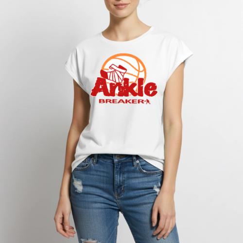 ANKLE BREAKER - Women's Premium Roll Up Sleeve T-Shirt