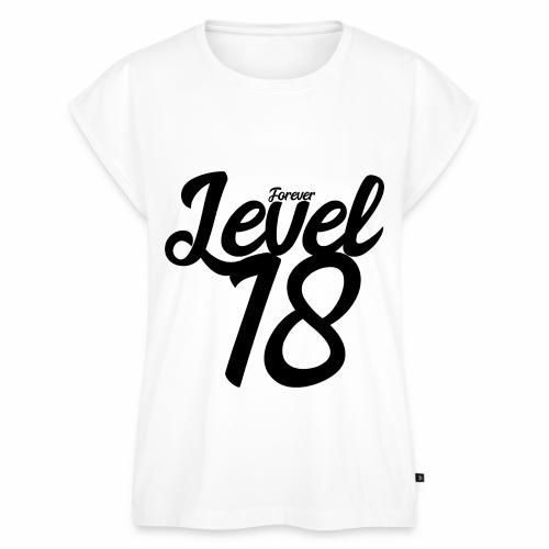 Forever Level 18 Gamer Birthday Gift Ideas - Women's Premium Roll Up Sleeve T-Shirt