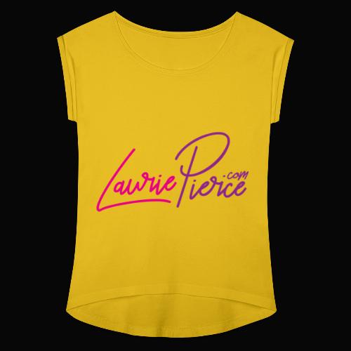 LauriePierce.com Logo - Women's Roll Cuff T-Shirt