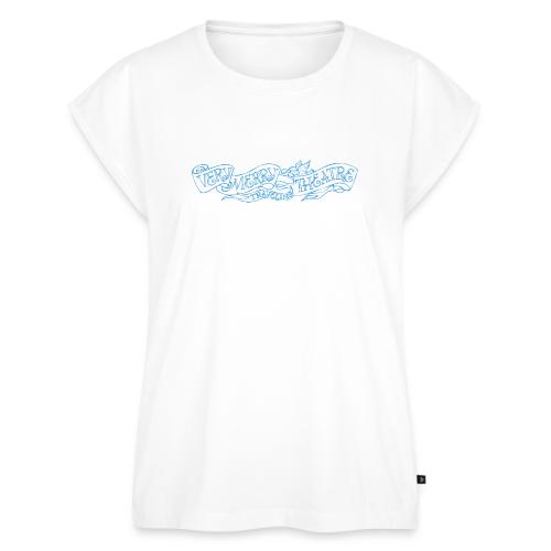 Clear Blue Logo - Women's Premium Roll Up Sleeve T-Shirt