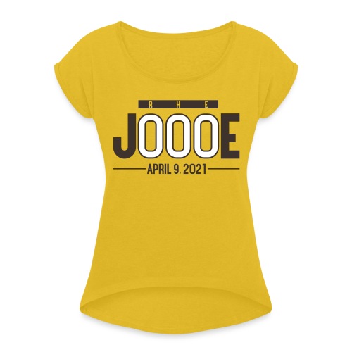 J000E No-Hitter (on Gold) - Women's Roll Cuff T-Shirt