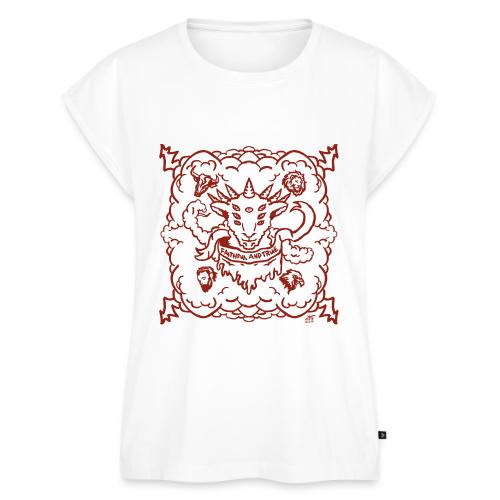 Red Revelation Lamb - Women's Premium Roll Up Sleeve T-Shirt