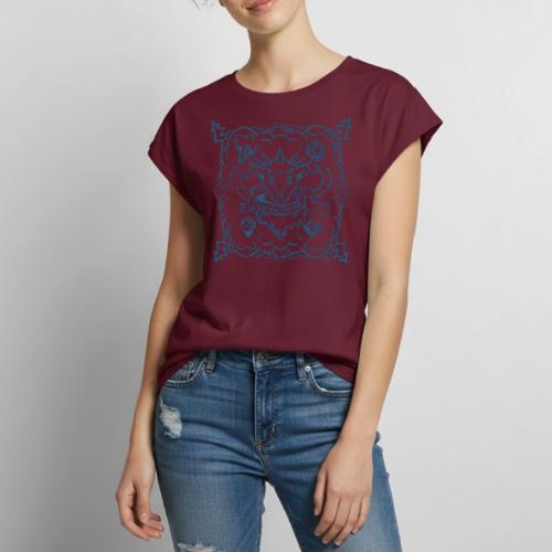 Revelation Lamb Blue - Women's Premium Roll Up Sleeve T-Shirt