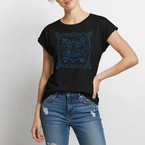 Revelation Lamb Blue - Women's Premium Roll Up Sleeve T-Shirt