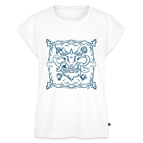 Revelation Lamb Blue - Women's Premium Roll Up Sleeve T-Shirt