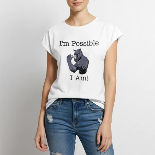 I AM Possible - Women's Premium Roll Up Sleeve T-Shirt