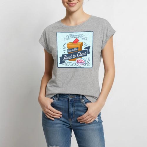 Election Integrity - Women's Premium Roll Up Sleeve T-Shirt