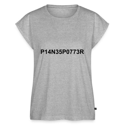 Planespotter 1337 LEET (black-arial) - Women's Premium Roll Up Sleeve T-Shirt