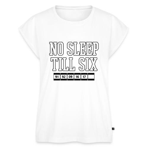No Sleep Till Six (On Gold) - Women's Premium Roll Up Sleeve T-Shirt
