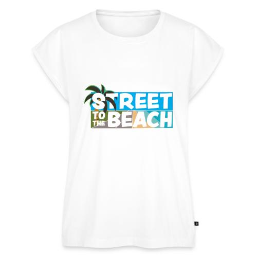 Street to the Beach - rectangular - Women's Premium Roll Up Sleeve T-Shirt