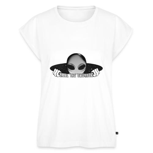 Coming Through Clear - Carl the Crusher - Women's Premium Roll Up Sleeve T-Shirt