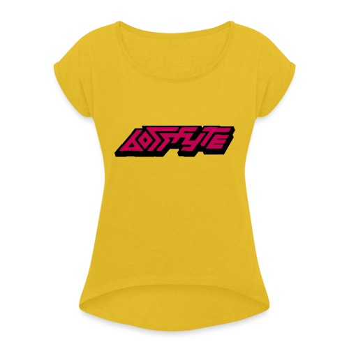 Text Logo - Women's Roll Cuff T-Shirt
