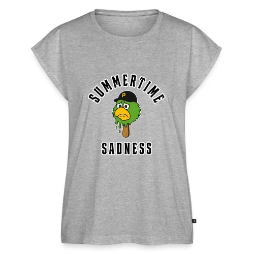 Summertime Sadness (Front Only, Full, on Gold) - Women's Premium Roll Up Sleeve T-Shirt