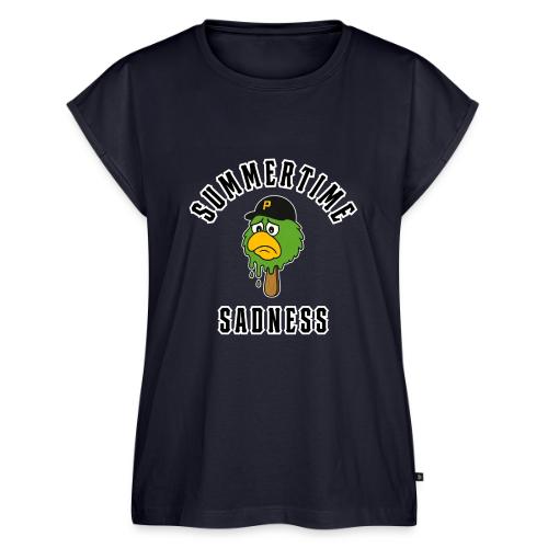 Summertime Sadness (Front Only, Full, on Gold) - Women's Premium Roll Up Sleeve T-Shirt