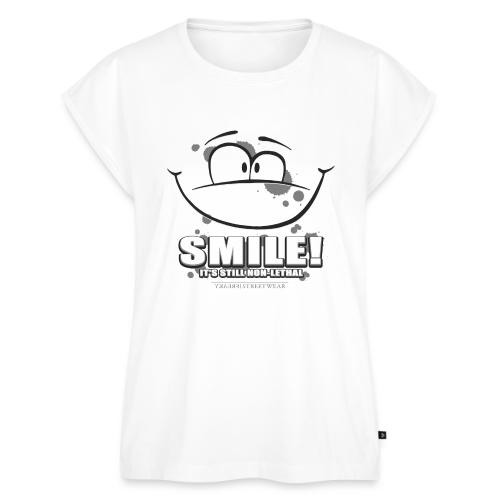 Smile - it's still non-lethal - Women's Premium Roll Up Sleeve T-Shirt