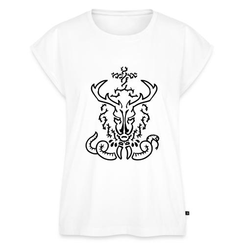 CHRISTmas Stag - Women's Premium Roll Up Sleeve T-Shirt