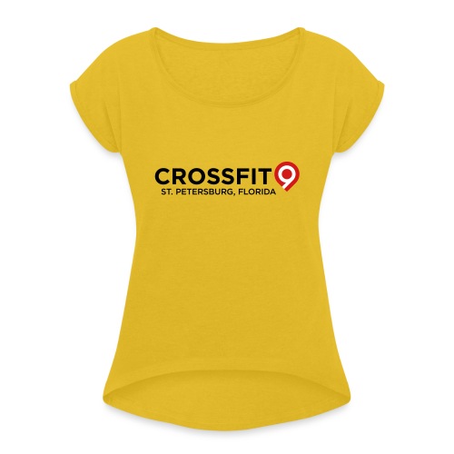 CrossFit9 Classic (Black) - Women's Roll Cuff T-Shirt