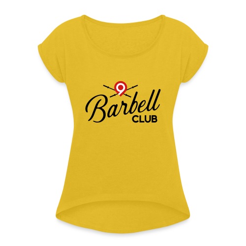 CrossFit9 Barbell Club (Black) - Women's Roll Cuff T-Shirt