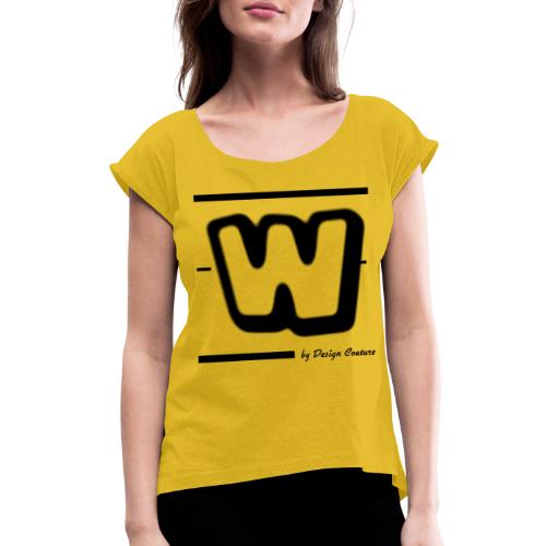 W BLACK - Women's Roll Cuff T-Shirt