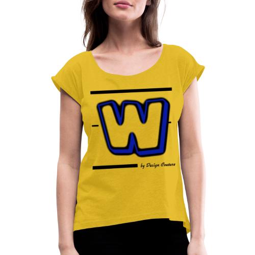 W BLUE - Women's Roll Cuff T-Shirt