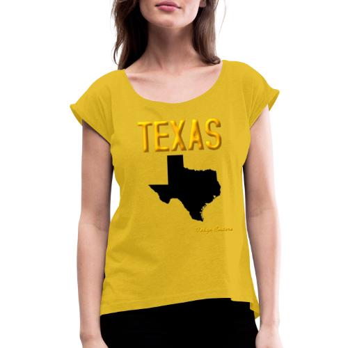TEXAS ORANGE - Women's Roll Cuff T-Shirt