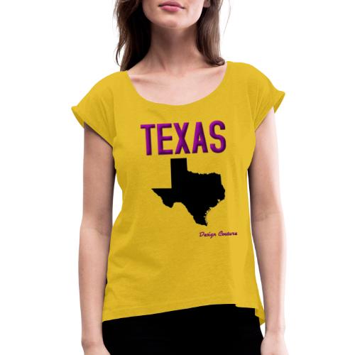 TEXAS PURPLE - Women's Roll Cuff T-Shirt