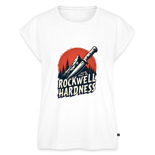 Ask Me About My Rockwell Hardness for Blade Lovers - Women's Premium Roll Up Sleeve T-Shirt