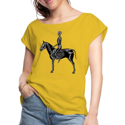 Skeleton Equestrian - Women's Roll Cuff T-Shirt