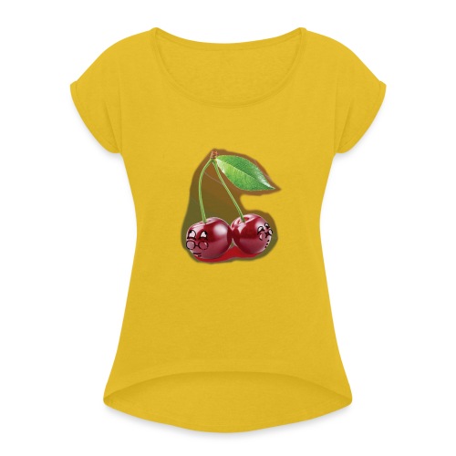 Cherry Bombs - Women's Roll Cuff T-Shirt