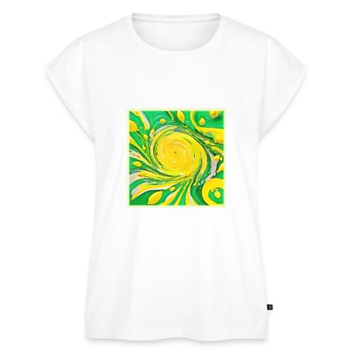 Lemon Tornado Design - Women's Premium Roll Up Sleeve T-Shirt