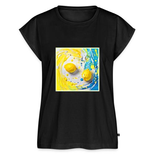 Lemons in a Splash - Women's Premium Roll Up Sleeve T-Shirt