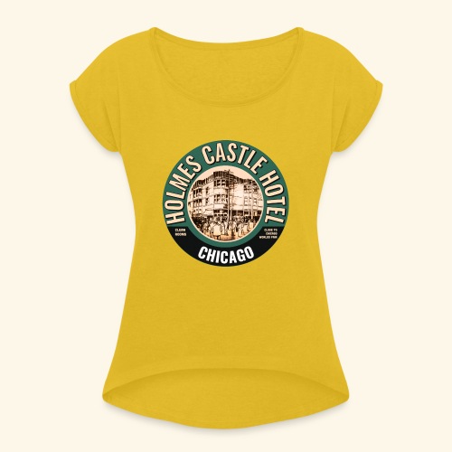 HOLMES_CASTLE - Women's Roll Cuff T-Shirt