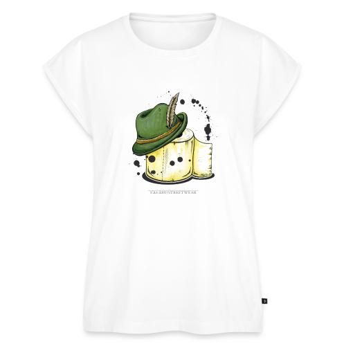 The hunter & the toilet paper - Women's Premium Roll Up Sleeve T-Shirt