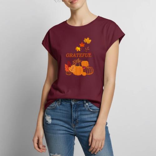 Grateful - Women's Premium Roll Up Sleeve T-Shirt