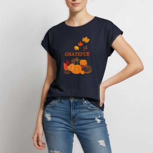 Grateful - Women's Premium Roll Up Sleeve T-Shirt