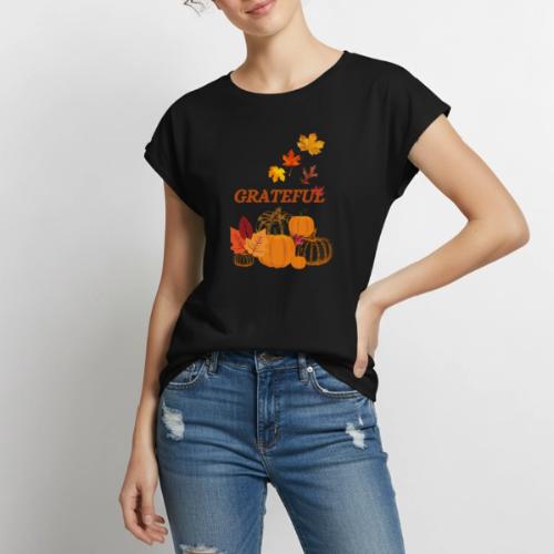Grateful - Women's Premium Roll Up Sleeve T-Shirt