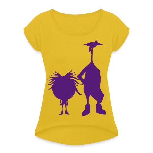 Official The Chicken and The Egg Design - Women's Roll Cuff T-Shirt