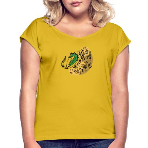 Dragon Gold Keeper - Women's Roll Cuff T-Shirt