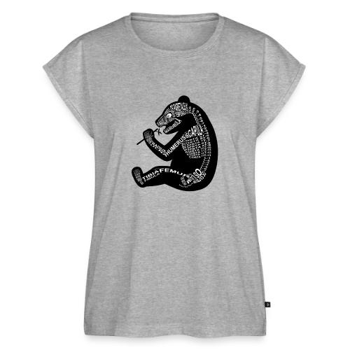 Skeleton Panda - Women's Premium Roll Up Sleeve T-Shirt