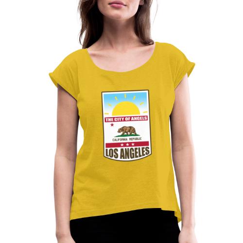 Los Angeles - California Republic - Women's Roll Cuff T-Shirt